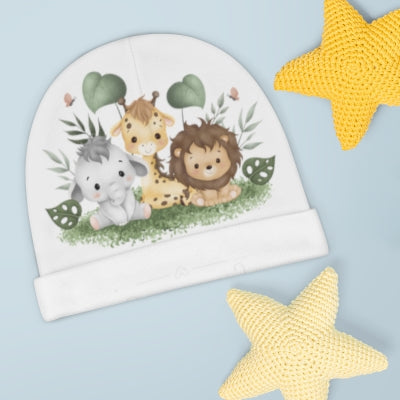 Charming Baby Beanie - Cute and Comfortable Jungle Animals Infant Hat